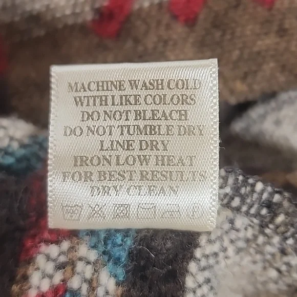 New In Geometric Aztec Patterned Vintage Brown/blue Jacket. Boho Country Western - Picture 9 of 11